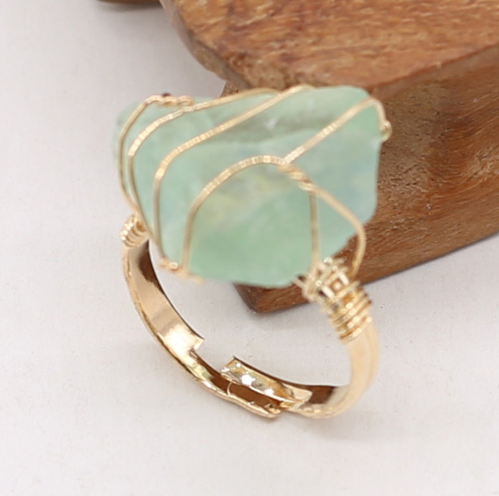 Irregular Natural MIneral Stone Ring